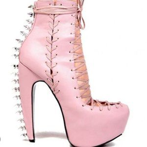 Privileged Kemptons Lace-up Spiked Booties